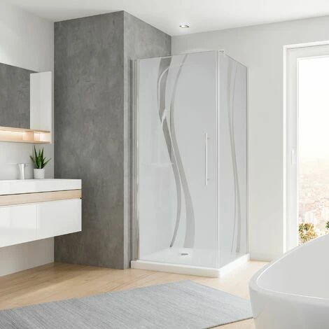 SCHULTE Duschkabine Dusche Drehtür Mit Seitenwand 90x90 Eckdusche Liane Chromoptik Echtglas 4 SCHULTE Duschkabine Dusche Drehtür Mit Seitenwand 90x90 Eckdusche Liane Chromoptik Echtglas – Bild 2