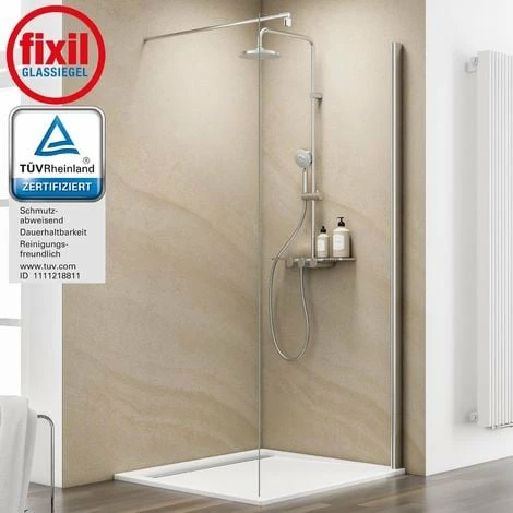 Duschwand MasterClass Walk In M8 Von Schulte, 8 Mm Sicherheitsglas (ESG) Klar Hell Inkl. Fixil Beschichtung, Montage Links Und Rechts Möglich, Profilfarbe: Chromoptik, 90 X 200 Cm 3 Duschwand MasterClass Walk In M8 Von Schulte, 8 Mm Sicherheitsglas (ESG) Klar Hell Inkl. Fixil Beschichtung, Montage Links Und Rechts Möglich, Profilfarbe: Chromoptik, 90 X 200 Cm