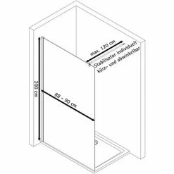Duschwand MasterClass Walk In M8 Von Schulte, 8 Mm Sicherheitsglas (ESG) Klar Hell Inkl. Fixil Beschichtung, Montage Links Und Rechts Möglich, Profilfarbe: Chromoptik, 90 X 200 Cm 8 Duschwand MasterClass Walk In M8 Von Schulte, 8 Mm Sicherheitsglas (ESG) Klar Hell Inkl. Fixil Beschichtung, Montage Links Und Rechts Möglich, Profilfarbe: Chromoptik, 90 X 200 Cm -SCHULTE Shop 19445035 3