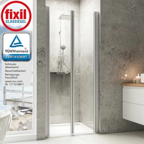 Duschtür Garant Pendeltür In Nische Von Schulte, 6 Mm Sicherheitsglas (ESG) Klar Hell Inkl. Fixil Beschichtung, 100 X 200 Cm, Profilfarbe: Alu Natur 3 Duschtür Garant Pendeltür In Nische Von Schulte, 6 Mm Sicherheitsglas (ESG) Klar Hell Inkl. Fixil Beschichtung, 100 X 200 Cm, Profilfarbe: Alu Natur