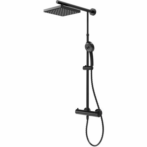 Schulte Duschsystem Black Style mit Sicherheits-Thermostat, Schwarz matt, Korpus aus Messing, Duschmaster Rain mit Regendusche, Kopfbrause eckig Schulte Duschsystem Black Style Mit Sicherheits-Thermostat, Schwarz Matt, Korpus Aus Messing, Duschmaster Rain Mit Regendusche, Kopfbrause Eckig -SCHULTE Shop 19863507 1