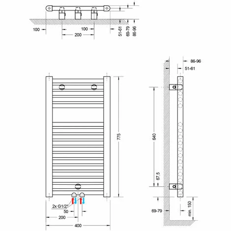 Schulte Badheizhörper München, Heizkörper Mit Mittenanschluss, Farbton Alpinweiß, 77,5 X 40 Cm, 314 Watt Leistung 5 Schulte Badheizhörper München, Heizkörper Mit Mittenanschluss, Farbton Alpinweiß, 77,5 X 40 Cm, 314 Watt Leistung – Bild 3