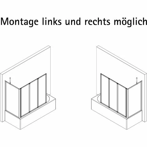 Schulte Duschabtrennung Für Badewanne Smart, 3-teilig Mit Seitenwand, 3 Mm Sicherheitglas (ESG) Klar Hell, Faltwand: 129 X 121 Cm, Seitenwand Geeignet Für Eine 73 - 76 Cm Wanne, Profilfarbe: Alpinweiß 5 Schulte Duschabtrennung Für Badewanne Smart, 3-teilig Mit Seitenwand, 3 Mm Sicherheitglas (ESG) Klar Hell, Faltwand: 129 X 121 Cm, Seitenwand Geeignet Für Eine 73 - 76 Cm Wanne, Profilfarbe: Alpinweiß – Bild 3