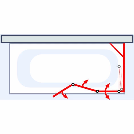 Schulte Duschabtrennung Für Badewanne Smart, 3-teilig Mit Seitenwand, 3 Mm Sicherheitglas (ESG) Klar Hell, Faltwand: 129 X 121 Cm, Seitenwand Geeignet Für Eine 73 - 76 Cm Wanne, Profilfarbe: Alpinweiß 6 Schulte Duschabtrennung Für Badewanne Smart, 3-teilig Mit Seitenwand, 3 Mm Sicherheitglas (ESG) Klar Hell, Faltwand: 129 X 121 Cm, Seitenwand Geeignet Für Eine 73 - 76 Cm Wanne, Profilfarbe: Alpinweiß – Bild 4