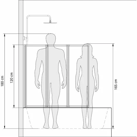 Schulte Duschwand Smart Inkl. Klebe-Montage, 70 X 121 Cm, 1-teilig Faltbar, 3 Mm Sicherheits-Glas Klar Hell, Alu-Natur, Duschabtrennung Für Wanne 7 Schulte Duschwand Smart Inkl. Klebe-Montage, 70 X 121 Cm, 1-teilig Faltbar, 3 Mm Sicherheits-Glas Klar Hell, Alu-Natur, Duschabtrennung Für Wanne – Bild 5