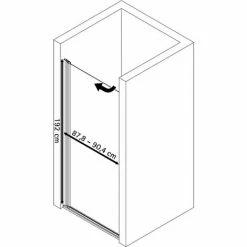 Duschtür Alexa Style 2.0 Drehtür In Nische Von Schulte, 5 Mm Sicherheitsglas (ESG) Klar Hell Inkl. Fixil Beschichtung, Profilfarbe: Alu Natur,inkl. Stabilisationsbügel, 90 X 192 Cm -SCHULTE Shop 20201498 3