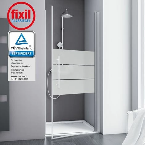 Duschtür Alexa Style 2.0 Drehtür In Nische Von Schulte, 5 Mm Sicherheitsglas (ESG) Dekor Depoli Light Inkl. Fixil Beschichtung, Profilfarbe: Alu Natur, 90 X 192 Cm 3 Duschtür Alexa Style 2.0 Drehtür In Nische Von Schulte, 5 Mm Sicherheitsglas (ESG) Dekor Depoli Light Inkl. Fixil Beschichtung, Profilfarbe: Alu Natur, 90 X 192 Cm