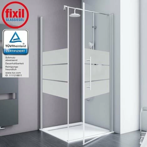 Duschkabine Alexa Style 2.0 Drehtür Inkl. Seitenwand Mit Dekor Von Schulte, 5 Mm Sicherheitsglas (ESG) Dekor Depoli Light Inkl. Fixil Beschichtung, Profilfarbe: Alu Natur, 90 X 90 X 192 Cm 3 Duschkabine Alexa Style 2.0 Drehtür Inkl. Seitenwand Mit Dekor Von Schulte, 5 Mm Sicherheitsglas (ESG) Dekor Depoli Light Inkl. Fixil Beschichtung, Profilfarbe: Alu Natur, 90 X 90 X 192 Cm