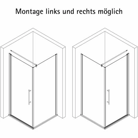 Duschkabine Alexa Style 2.0 Drehtür Inkl. Seitenwand Mit Dekor Von Schulte, 5 Mm Sicherheitsglas (ESG) Dekor Liane Inkl. Fixil Beschichtung, Profilfarbe: Alu Natur, 90 X 90 X 192 Cm 6 Duschkabine Alexa Style 2.0 Drehtür Inkl. Seitenwand Mit Dekor Von Schulte, 5 Mm Sicherheitsglas (ESG) Dekor Liane Inkl. Fixil Beschichtung, Profilfarbe: Alu Natur, 90 X 90 X 192 Cm – Bild 4
