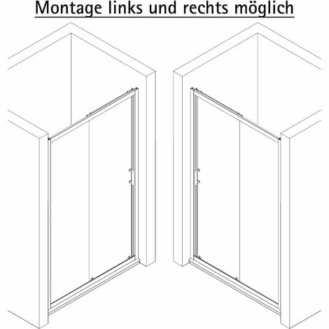 Duschtür Sunny Schiebetür In Nische Von Schulte, 5 Mm Sicherheitsglas (ESG) Klar Hell, Profilfarbe: Chromoptik, 120 X 190 Cm 5 Duschtür Sunny Schiebetür In Nische Von Schulte, 5 Mm Sicherheitsglas (ESG) Klar Hell, Profilfarbe: Chromoptik, 120 X 190 Cm – Bild 3