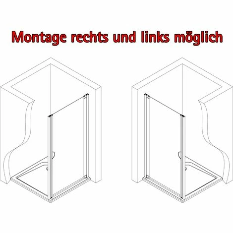 Duschtür Sunny Drehtür In Nische Von Schulte, 5 Mm Sicherheitsglas (ESG) Klar Hell, Profilfarbe: Alu Natur, 90 X 180 Cm 6 Duschtür Sunny Drehtür In Nische Von Schulte, 5 Mm Sicherheitsglas (ESG) Klar Hell, Profilfarbe: Alu Natur, 90 X 180 Cm – Bild 4