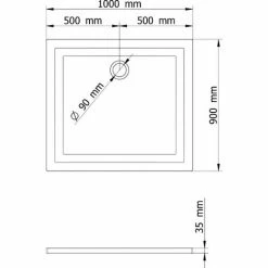 Duschwanne Extra-flach Aus Mineralguss Von Schulte, Oberfläche Aus Naturstein, Höhenverstellbarkeit 11-13 Cm, Inkl. Markenablauf (Durchmesser 9 Cm) Und Füße, Alpinweiß, Rechteck, 90 X 100 Cm 7 Duschwanne Extra-flach Aus Mineralguss Von Schulte, Oberfläche Aus Naturstein, Höhenverstellbarkeit 11-13 Cm, Inkl. Markenablauf (Durchmesser 9 Cm) Und Füße, Alpinweiß, Rechteck, 90 X 100 Cm -SCHULTE Shop 20716789 3