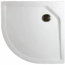 Duschwanne Aus Sanitär-Acryl Extra-flach Von Schulte, Inkl. Markenablauf (Durchmesser 9cm) Und Füße, Ohne Schürze, Höhenverstellbarkeit Ohne Schürze: 13 - 20 Cm, Rund Mit Einem Radius Von 55 Cm, Alpinweiß, 80 X 80 Cm