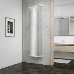 Badheizkörper Kiel Vertikal Von Schulte, Anschluss Unten Mittig, Alpinweiß, 60 X 180 Cm, 1186 Watt Leistung