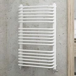 Badheizkörper Amsterdam II Von Schulte, Anschluss Unten Rechts/ Links Oder Elektrobetrieb Möglich, Alpinweiß, 60 X 91, 5 Cm, 632 Watt Leistung