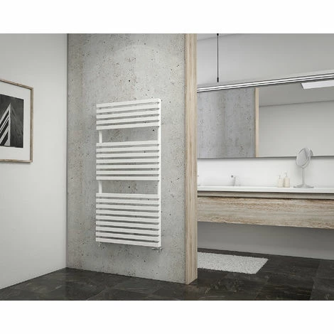 Badheizkörper Genf Von Schulte, Anschluss Unten Rechts/links Oder Elektrobetrieb Möglich, Alpinweiß, 60 X 118,2 Cm, 718 Watt Leistung 4 Badheizkörper Genf Von Schulte, Anschluss Unten Rechts/links Oder Elektrobetrieb Möglich, Alpinweiß, 60 X 118,2 Cm, 718 Watt Leistung – Bild 2