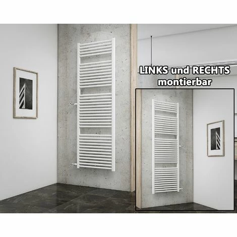 Badheizkörper München Spezial Von Schulte, Anschluss Unten Rechts/links, Seitlich Rechts/links Oder Elektrobetrieb Möglich, Alpinweiß, 60 X 177,5 Cm, 1032 Watt Leistung, Nabenabstand 90 Cm 4 Badheizkörper München Spezial Von Schulte, Anschluss Unten Rechts/links, Seitlich Rechts/links Oder Elektrobetrieb Möglich, Alpinweiß, 60 X 177,5 Cm, 1032 Watt Leistung, Nabenabstand 90 Cm – Bild 2