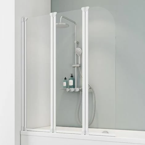 Badewannenfaltwand Komfort Teilgerahmt 3 -teilig Von Schulte, 3 Mm Sicherheitsglas (ESG) Klar Hell, Anschlag Standardmäßig Links,optional Rechts , 124,1 X 140 Cm 3 Badewannenfaltwand Komfort Teilgerahmt 3 -teilig Von Schulte, 3 Mm Sicherheitsglas (ESG) Klar Hell, Anschlag Standardmäßig Links,optional Rechts , 124,1 X 140 Cm
