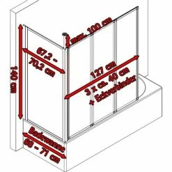 Schulte Duschwand Well Mit Seitenwand, 129 X 140 X 70 Cm, 3-teilig Faltbar, Kunstglas Tropfen-Dekor, Profilfarbe: Alunatur 4 Schulte Duschwand Well Mit Seitenwand, 129 X 140 X 70 Cm, 3-teilig Faltbar, Kunstglas Tropfen-Dekor, Profilfarbe: Alunatur -SCHULTE Shop 29404643 3