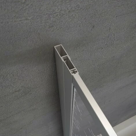 Schulte Duschwand Well Mit Seitenwand, 129 X 140 X 75 Cm, 3-teilig Faltbar, Kunstglas Tropfen-Dekor, Profilfarbe: Alunatur 4 Schulte Duschwand Well Mit Seitenwand, 129 X 140 X 75 Cm, 3-teilig Faltbar, Kunstglas Tropfen-Dekor, Profilfarbe: Alunatur – Bild 2