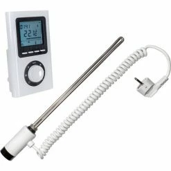 Schulte Zubehör Für Heizungen, Heizstab 5, 800 Watt Mit Fernsteuerung Und Viele Funktionen, Spiralkabel, Schutzart IPx5 Und IP30