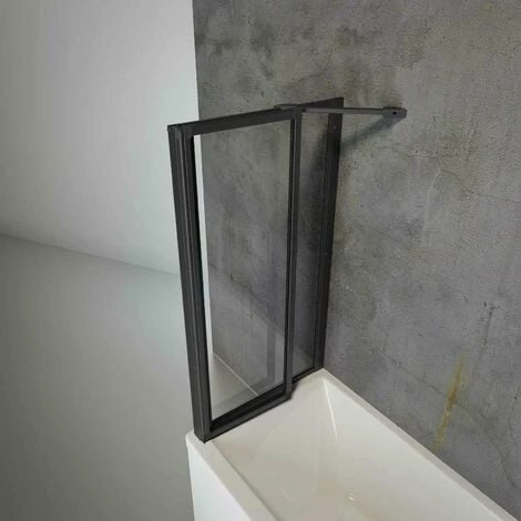 Schulte Duschabtrennung Für Badewanne Smart, 2-teilig Mit Seitenwand, Profilfarbe: Schwarz , 3 Mm Sicherheitglas (ESG) Klar Hell, Faltwand: 89 X 121 Cm, Seitenwand Geeignet Für Eine 68 - 71 Cm Wanne 4 Schulte Duschabtrennung Für Badewanne Smart, 2-teilig Mit Seitenwand, Profilfarbe: Schwarz , 3 Mm Sicherheitglas (ESG) Klar Hell, Faltwand: 89 X 121 Cm, Seitenwand Geeignet Für Eine 68 - 71 Cm Wanne – Bild 2