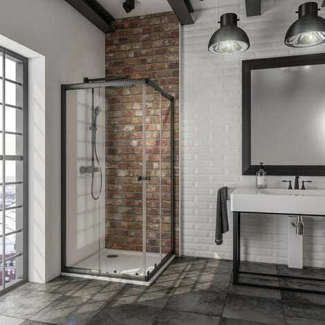 Schulte Duschkabine Sunny Eckeinstieg mit Schiebetüren, variabel von 75 - 90 cm, 180 cm, Montage auf Duschwanne oder Fliese, Profilfarbe Mattschwarz, 4 mm Sicherheitsglas (ESG) Klar hell Schulte Duschkabine Sunny Eckeinstieg Mit Schiebetüren, Variabel Von 75 - 90 Cm, 180 Cm, Montage Auf Duschwanne Oder Fliese, Profilfarbe Mattschwarz, 4 Mm Sicherheitsglas (ESG) Klar Hell -SCHULTE Shop 35107844 1