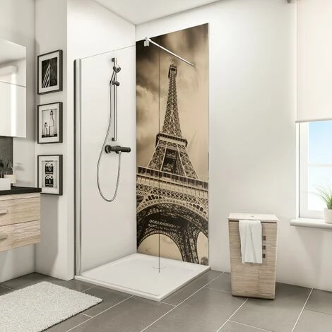 Schulte Decodesign, Dekor Eiffelturm, 210 x 90 cm, Wandverkleidung als fugenfreier Fliesenersatz Schulte Decodesign, Dekor Eiffelturm, 210 X 90 Cm, Wandverkleidung Als Fugenfreier Fliesenersatz -SCHULTE Shop 48793193 1