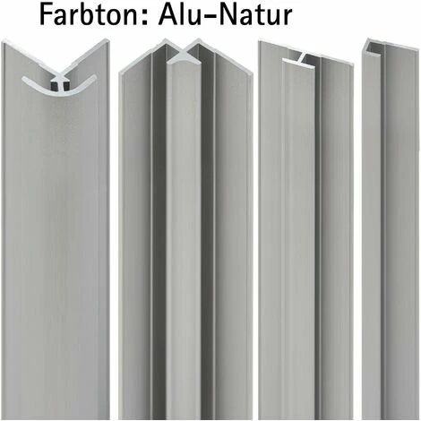 Verkleidungsplatte DecoDesign Zubehörset Von Schulte, Beinhaltet 2 Endprofile, 1 Eckverbinder In Ecke, 1 Flächenverbinder, 255cm, Set In Alu Natur 2 Verkleidungsplatte DecoDesign Zubehörset Von Schulte, Beinhaltet 2 Endprofile, 1 Eckverbinder In Ecke, 1 Flächenverbinder, 255cm, Set In Alu Natur