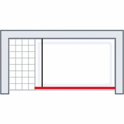Schulte Walk In Dusche Alexa Style 2.0, ESG Sicherheitsglas Dekor Atelier, Profilfarbe: Schwarz, Größe 90 X 200 Cm