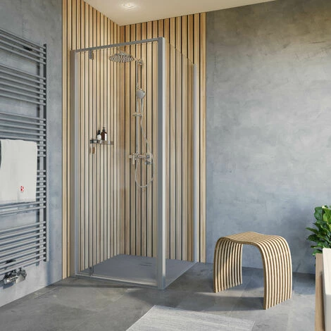 Schulte Duschkabine Drehtür Inkl. Seitenwand Trend 2.0, Größe: 90 X 90 Cm, Höhe: 200 Cm, Profilfarbe: Alu Natur , Sicherheitsglas: Klar Hell 3 Schulte Duschkabine Drehtür Inkl. Seitenwand Trend 2.0, Größe: 90 X 90 Cm, Höhe: 200 Cm, Profilfarbe: Alu Natur , Sicherheitsglas: Klar Hell