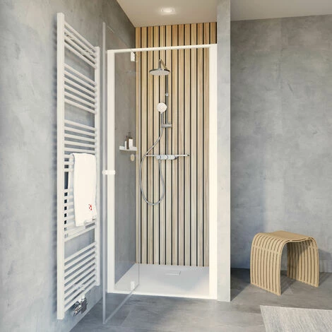 Schulte Duschkabine Drehtür in Nische Trend 2.0, Größe: 80 cm, Höhe: 200 cm, Profilfarbe: Mattweiß, Sicherheitsglas: Klar hell Schulte Duschkabine Drehtür In Nische Trend 2.0, Größe: 80 Cm, Höhe: 200 Cm, Profilfarbe: Mattweiß, Sicherheitsglas: Klar Hell -SCHULTE Shop 60286348 2