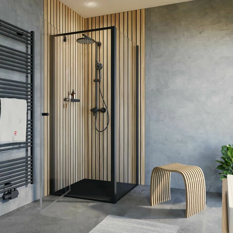 Schulte Duschkabine Drehtür inkl. Seitenwand Trend 2.0, Größe: 90 x 90 cm, Höhe: 200 cm, Profilfarbe: Mattschwarz, Sicherheitsglas: Klar hell Schulte Duschkabine Drehtür Inkl. Seitenwand Trend 2.0, Größe: 90 X 90 Cm, Höhe: 200 Cm, Profilfarbe: Mattschwarz, Sicherheitsglas: Klar Hell -SCHULTE Shop 60286351 2