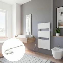 Schulte Heizkörper* Turin Befüllt, Inkl. Heizstab Und Befüllung, Größe: 114,3 X 60,5 Cm, Farbe: Alpinweiß, Heizstab 2 Links