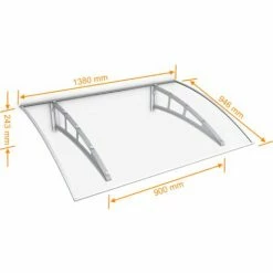 SCHULTE Vordach Haustürdach Anthrazit Polycarbonat Klar 1380x900 Überdachung Türdach 5 SCHULTE Vordach Haustürdach Anthrazit Polycarbonat Klar 1380x900 Überdachung Türdach -SCHULTE Shop 6826632 4