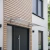 SCHULTE Vordach 1600x900 Haustürdach Edelstahl Polycarbonat Klar Überdachung Türdach -SCHULTE Shop 6826645 1