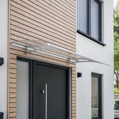 SCHULTE Vordach 1600x900 Haustürdach Edelstahl Polycarbonat Klar Überdachung Türdach