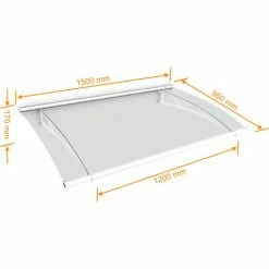 SCHULTE Vordach Haustürdach Stahl Weiß Acrylglas Klar 1500x950 Überdachung Türdach 4 SCHULTE Vordach Haustürdach Stahl Weiß Acrylglas Klar 1500x950 Überdachung Türdach -SCHULTE Shop 6826697 3