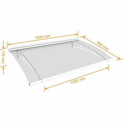 SCHULTE Vordach Haustürdach Stahl weiß Acrylglas klar 1500x950 Überdachung Türdach SCHULTE Vordach Haustürdach Stahl Weiß Acrylglas Klar 1500x950 Überdachung Türdach -SCHULTE Shop 6826697 3