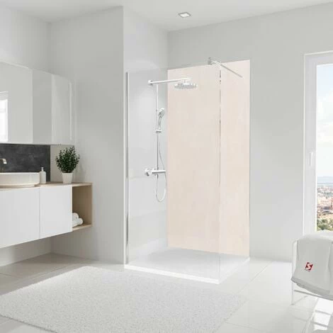 Schulte DecoDesign Duschrückwand, Wandverkleidung Aus 3mm Aluminium- Verbundplatte Als Fugenloser Fliesenersatz, Dekor: Putzoptik- Beige, Größe: 100 X 210 Cm 3 Schulte DecoDesign Duschrückwand, Wandverkleidung Aus 3mm Aluminium- Verbundplatte Als Fugenloser Fliesenersatz, Dekor: Putzoptik- Beige, Größe: 100 X 210 Cm