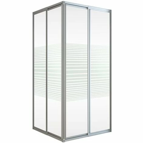 Schulte Duschkabine Sunny Variabler Eckeinstieg Mit Schiebetüren, 3mm Sicherheitsglas ESG Dekor Querstreifen, Größe: Variabel 80 - 90 Cm, Profilfarbe: Alu Natur 4 Schulte Duschkabine Sunny Variabler Eckeinstieg Mit Schiebetüren, 3mm Sicherheitsglas ESG Dekor Querstreifen, Größe: Variabel 80 - 90 Cm, Profilfarbe: Alu Natur – Bild 2