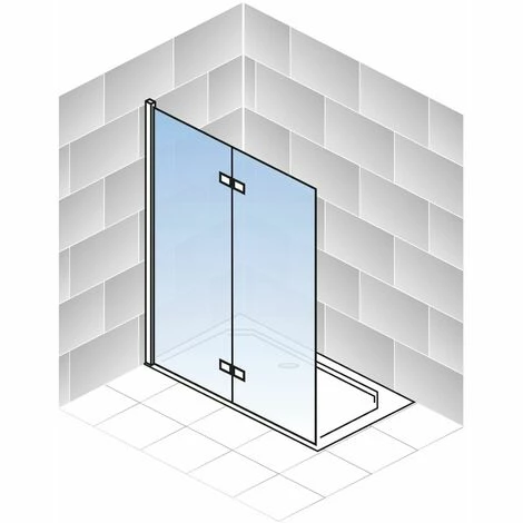 Schulte Duschwand Walk In Mit Dreh-Falt- Element, 6 Mm ESG Sicherheitsglas Klar Hell, Profilfarbe: Chromoptik, Größe: 90 X 200 Cm, Anschlag Links 5 Schulte Duschwand Walk In Mit Dreh-Falt- Element, 6 Mm ESG Sicherheitsglas Klar Hell, Profilfarbe: Chromoptik, Größe: 90 X 200 Cm, Anschlag Links – Bild 3