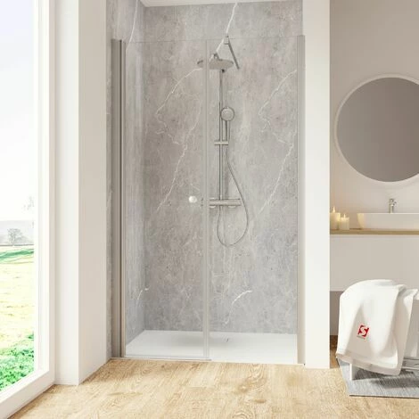 Schulte Duschtür Drehtür Mit Nebenteil Garant 2.0, 6mm ESG Sicherheitsglas Klar Hell, Profilfarbe: Alu Natur, Größe 140 X 200 Cm, Anschlag Links 3 Schulte Duschtür Drehtür Mit Nebenteil Garant 2.0, 6mm ESG Sicherheitsglas Klar Hell, Profilfarbe: Alu Natur, Größe 140 X 200 Cm, Anschlag Links