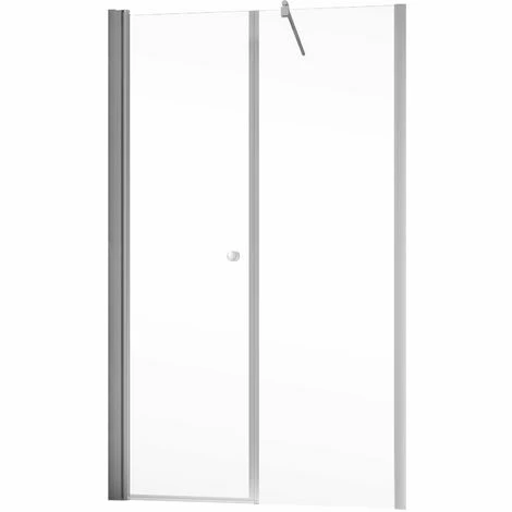 Schulte Duschtür Drehtür Mit Nebenteil Garant 2.0, 6mm ESG Sicherheitsglas Klar Hell, Profilfarbe: Alu Natur, Größe 140 X 200 Cm, Anschlag Links 4 Schulte Duschtür Drehtür Mit Nebenteil Garant 2.0, 6mm ESG Sicherheitsglas Klar Hell, Profilfarbe: Alu Natur, Größe 140 X 200 Cm, Anschlag Links – Bild 2