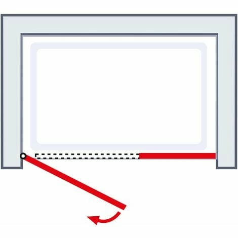 Schulte Duschtür Drehtür Mit Nebenteil Garant 2.0, 6mm ESG Sicherheitsglas Klar Hell, Profilfarbe: Alu Natur, Größe 140 X 200 Cm, Anschlag Links 6 Schulte Duschtür Drehtür Mit Nebenteil Garant 2.0, 6mm ESG Sicherheitsglas Klar Hell, Profilfarbe: Alu Natur, Größe 140 X 200 Cm, Anschlag Links – Bild 4