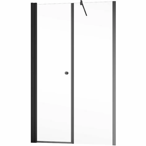 Schulte Duschtür Drehtür Mit Nebenteil Garant 2.0, 6mm ESG Sicherheitsglas Klar Hell, Profilfarbe: Mattschwarz, Größe 120 X 200 Cm, Anschlag Links 4 Schulte Duschtür Drehtür Mit Nebenteil Garant 2.0, 6mm ESG Sicherheitsglas Klar Hell, Profilfarbe: Mattschwarz, Größe 120 X 200 Cm, Anschlag Links – Bild 2