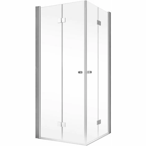 Schulte Drehfalttür Als Eckeinstieg Garant 2.0, 6 Mm ESG Sicherheitsglas Klar Hell, Größe: 90 X 90 X 200 Cm, Profilfarbe: Alu Natur 4 Schulte Drehfalttür Als Eckeinstieg Garant 2.0, 6 Mm ESG Sicherheitsglas Klar Hell, Größe: 90 X 90 X 200 Cm, Profilfarbe: Alu Natur – Bild 2