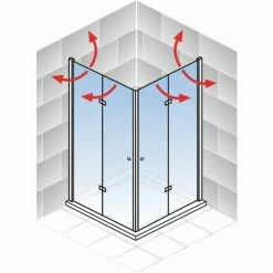 Schulte Drehfalttür Als Eckeinstieg Garant 2.0, 6 Mm ESG Sicherheitsglas Klar Hell, Größe: 90 X 90 X 200 Cm, Profilfarbe: Alu Natur 9 Schulte Drehfalttür Als Eckeinstieg Garant 2.0, 6 Mm ESG Sicherheitsglas Klar Hell, Größe: 90 X 90 X 200 Cm, Profilfarbe: Alu Natur -SCHULTE Shop 71990872 3