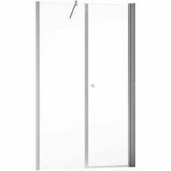 Schulte Duschtür Drehtür Mit Nebenteil Garant 2.0, 6mm ESG Sicherheitsglas Klar Hell, Profilfarbe: Alu Natur, Größe 120 X 200 Cm, Anschlag Rechts -SCHULTE Shop 71990891 2