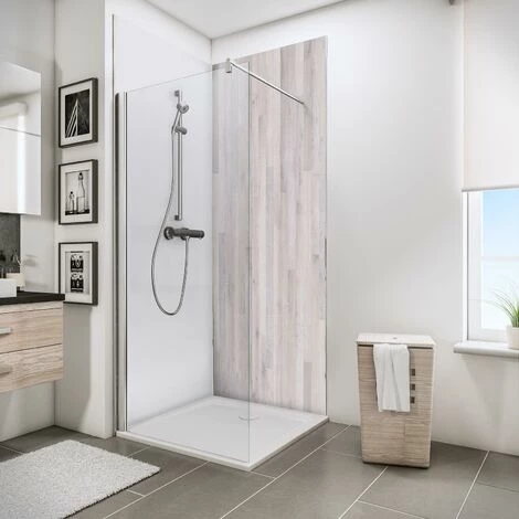 Schulte DecoDesign Duschrückwand, Wandverkleidung Aus 3mm Aluminium-Verbundplatte Als Fugenfreier Fliesenersatz, Dekor Eiche Hell Geklärt, Größe: 100 X 210 Cm 3 Schulte DecoDesign Duschrückwand, Wandverkleidung Aus 3mm Aluminium-Verbundplatte Als Fugenfreier Fliesenersatz, Dekor Eiche Hell Geklärt, Größe: 100 X 210 Cm